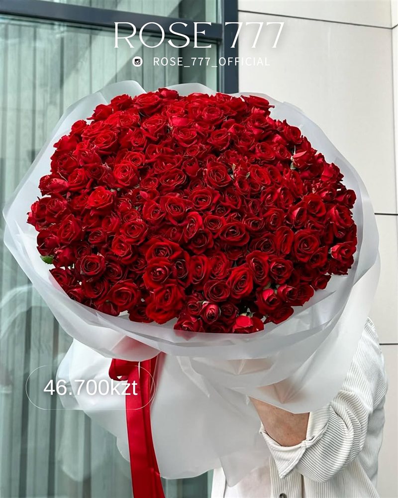 101 красная роза — купить букет с доставкой в Астане | Rose777