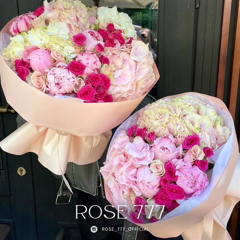Гортензия с пионами — купить букет с доставкой в Астане | Rose777