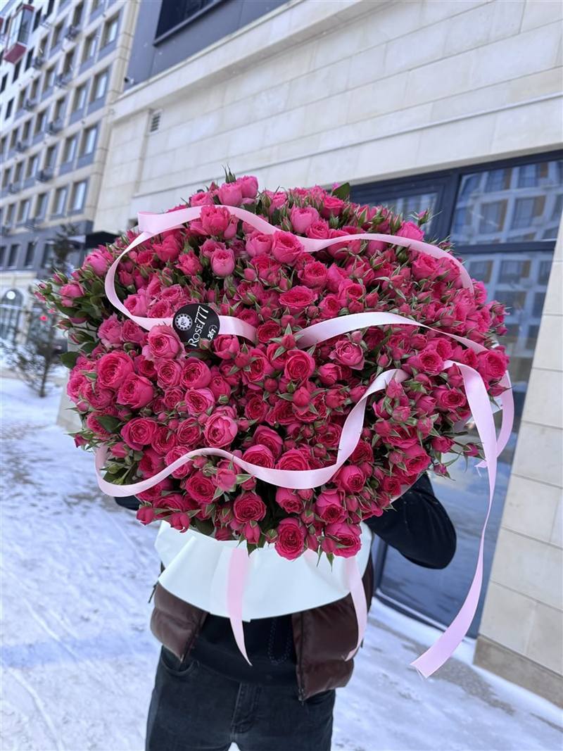 Кустовые розы фуксия XL — купить букет с доставкой в Астане | Rose777 — фото 3