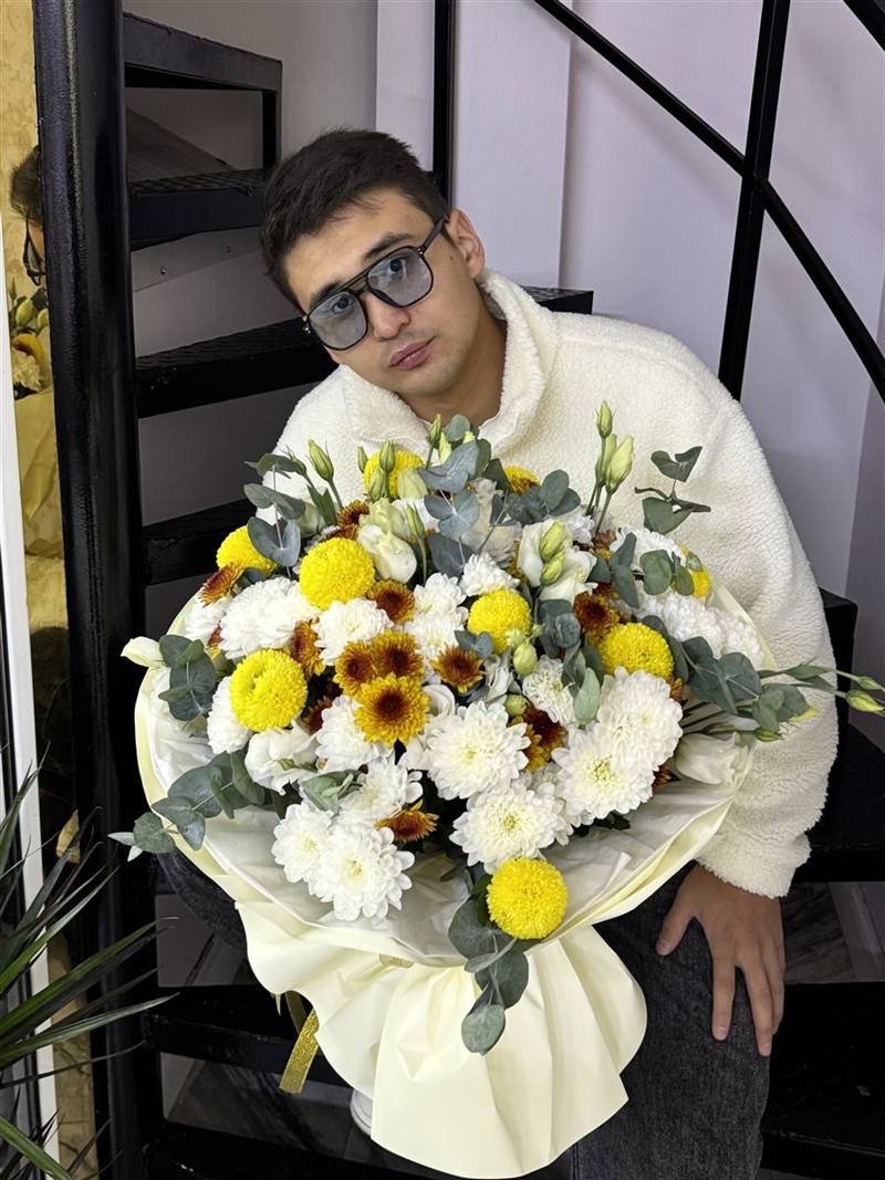 Солнечный букет с подсолнухами — купить букет с доставкой в Астане | Rose777 — фото 1